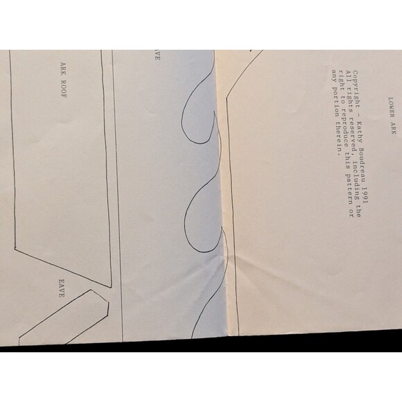 Noahs Ark Quilt Pattern Kathy Boudreau for Katrinka Designs Full Size Complete - Picture 5 of 6